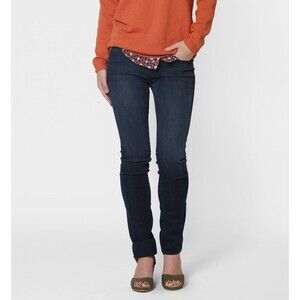 Prana Kara Blue Jeans Size 28 Straight Leg Slim Stretch Hiking Organic Cotton